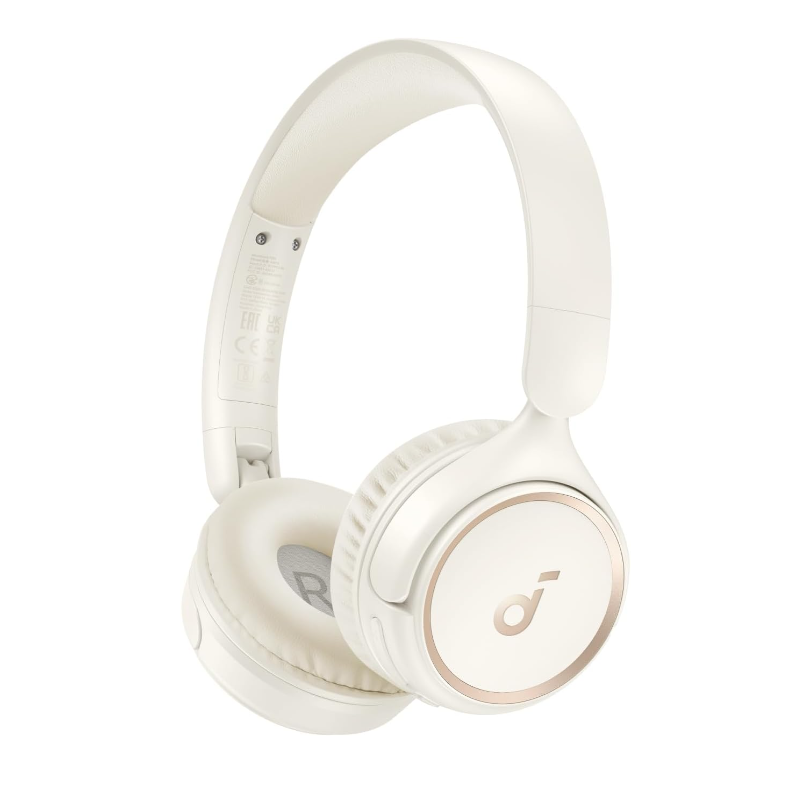 Soundcore H30i Wireless On-Ear Headphones, Foldable Design, Pure Bass, 70H Playtime, Bluetooth 5.3, Lightweight and Comfortable, App Connectivity, Multipoint Connection (White)